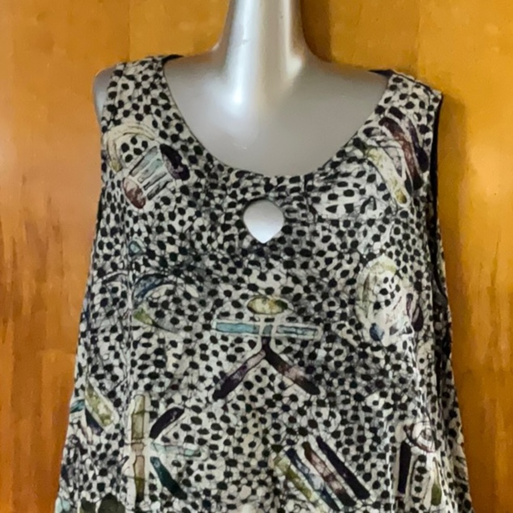 Batik Tunic with Handkerchief Hem